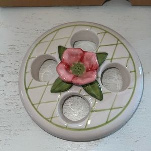 Longaberger Dogwood Tumbler set toothbrush holder lid, new